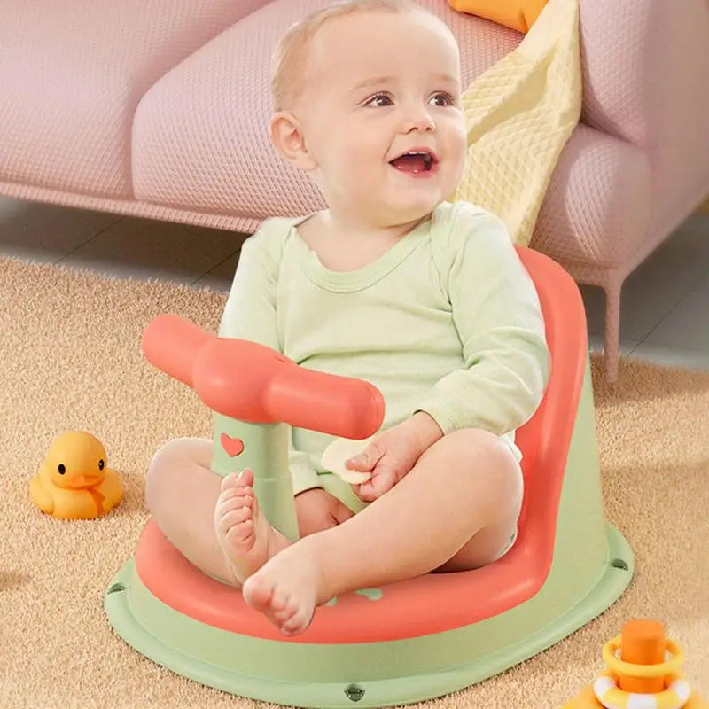 Baby Tub Seat Bathtub Pad Mat Chair Safety Anti Slip Newborn Infant Baby Care Children Cute Bathing Seat For 6-18 Months