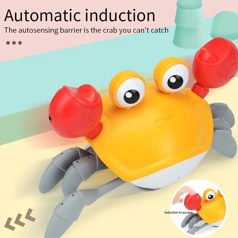Sensing Crawling Crab.Tummy Time Baby Toys.Interactive Walking Dancing Toy with Music Sounds and Lights.Infant Fun Gift