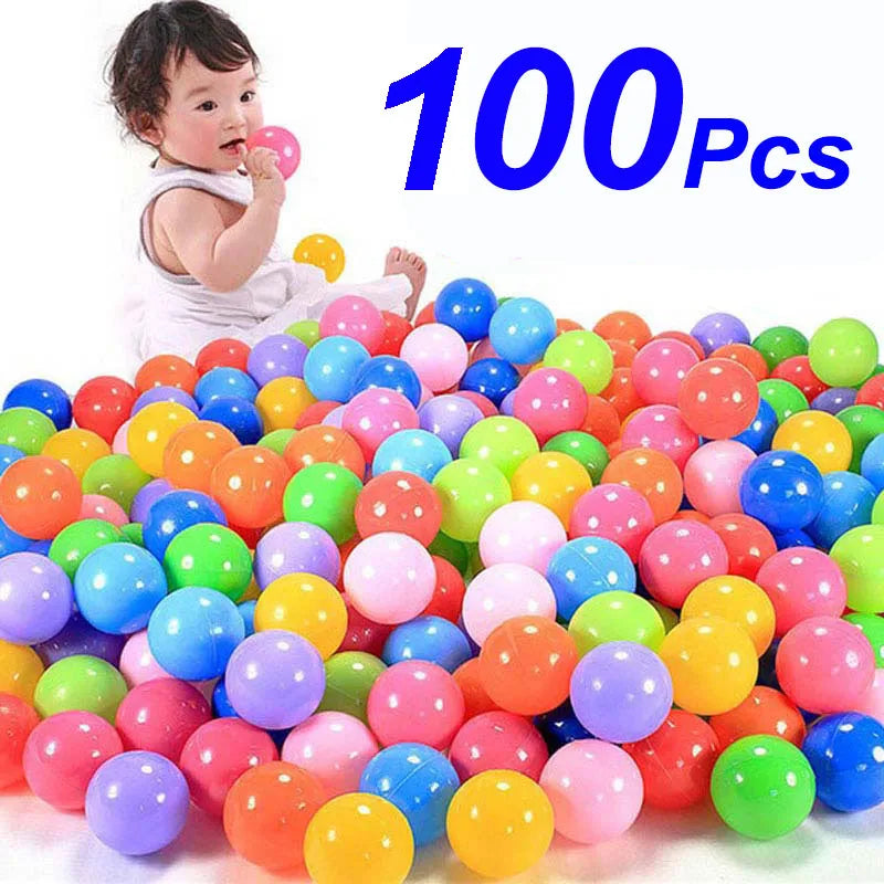 100PCS Outdoor Sport Ball Colorful Soft Water Pool Ocean Wave Ball Baby Children Funny Toys Eco-Friendly Stress Air Ball