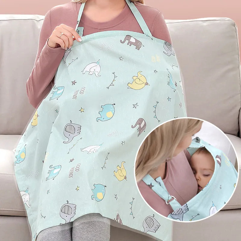 Cotton Mother Cape Blanket Nursing Apron Carseat Stoller Cover Lactation Maternity Clothes For Baby Breastfeeding Accessories