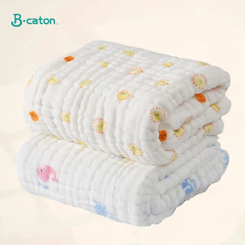 Baby BathTowel Boys Girls 100% Cotton Children Baby Towels Blanket For Newborn Bathrobe 6 Layers Gauze Washcloth Infant Swaddle