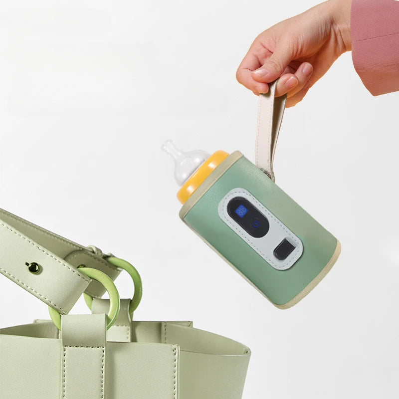 USBMilk Water Warmer Travel Stroller Insulated Bag Baby Nursing Bottle Heater Newborn Infant Portable Bottle Feeding Warmers LED